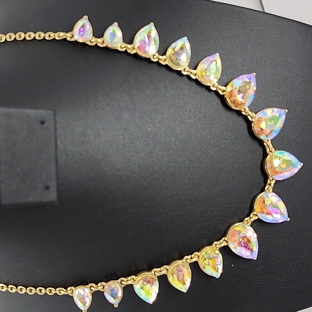 J. Crew Gold Iridescent Statement Necklace